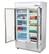 Left. Premium Levella - 29.0 cu. ft. 2-Door Commercial Merchandiser Refrigerator Glass-Door Beverage Display Cooler - Stainless Steel.