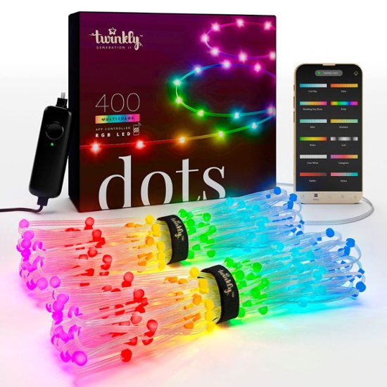 Twinkly Dots 400 RGB LED USB Light String (Gen II) TWD400STP-TUS - Best Buy