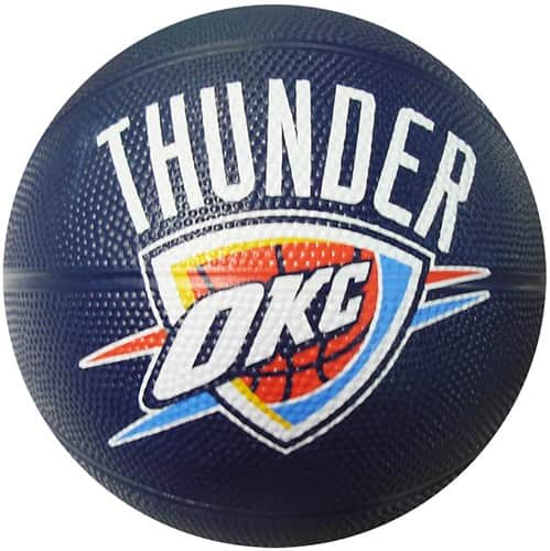 Front Standard. Spalding - Oklahoma City Thunder Mini Basketball.