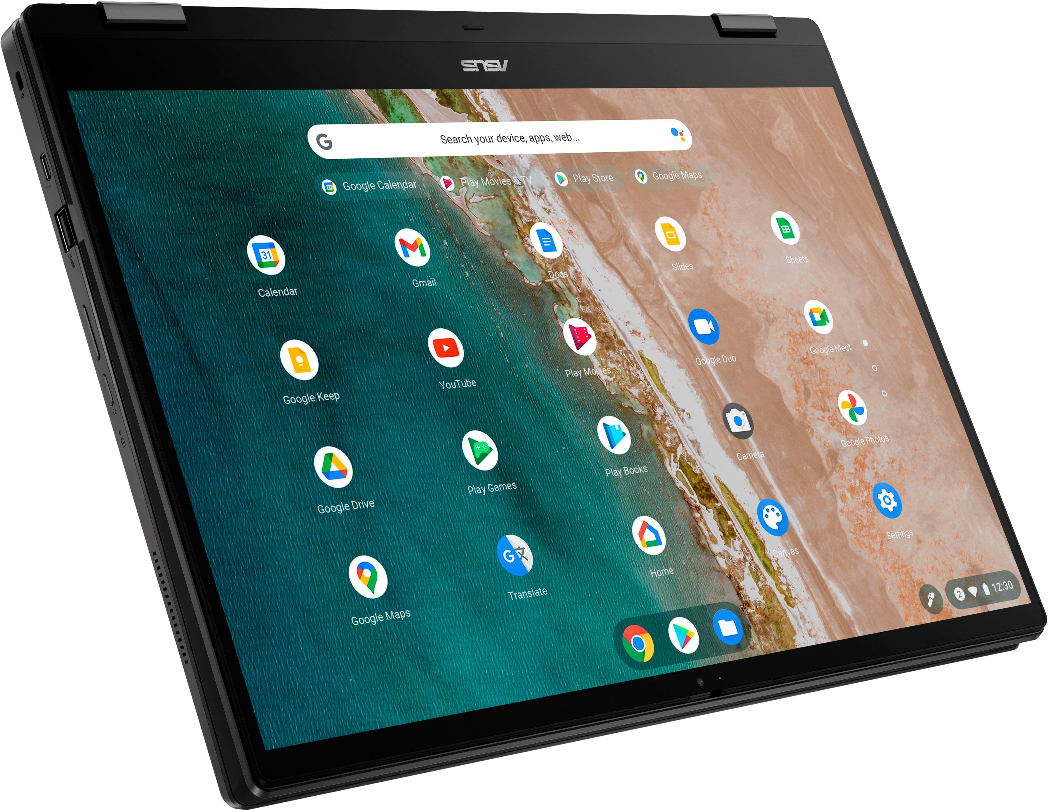 Alt View 11. ASUS - ASUS Chromebook Plus CX5601 16" 2-in-1 Touchscreen Laptop with Google AI - Intel Core i3 - 8GB Memory - 128GB SSD - Gray.