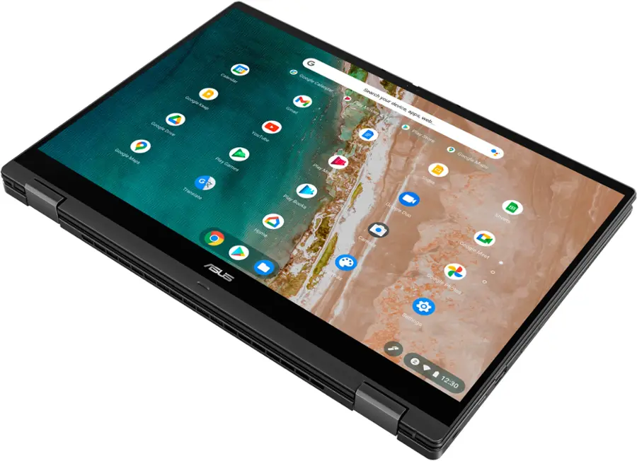 Alt View 13. ASUS - ASUS Chromebook Plus CX5601 16" 2-in-1 Touchscreen Laptop with Google AI - Intel Core i3 - 8GB Memory - 128GB SSD - Gray.
