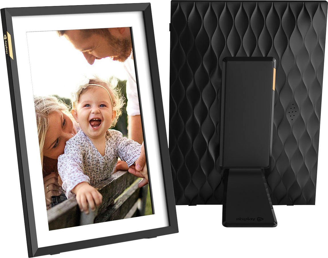 Angle View: Nixplay - W10P Touch Classic 10.1-inch LCD Smart Digital Photo Frame - Black - Classic Matte