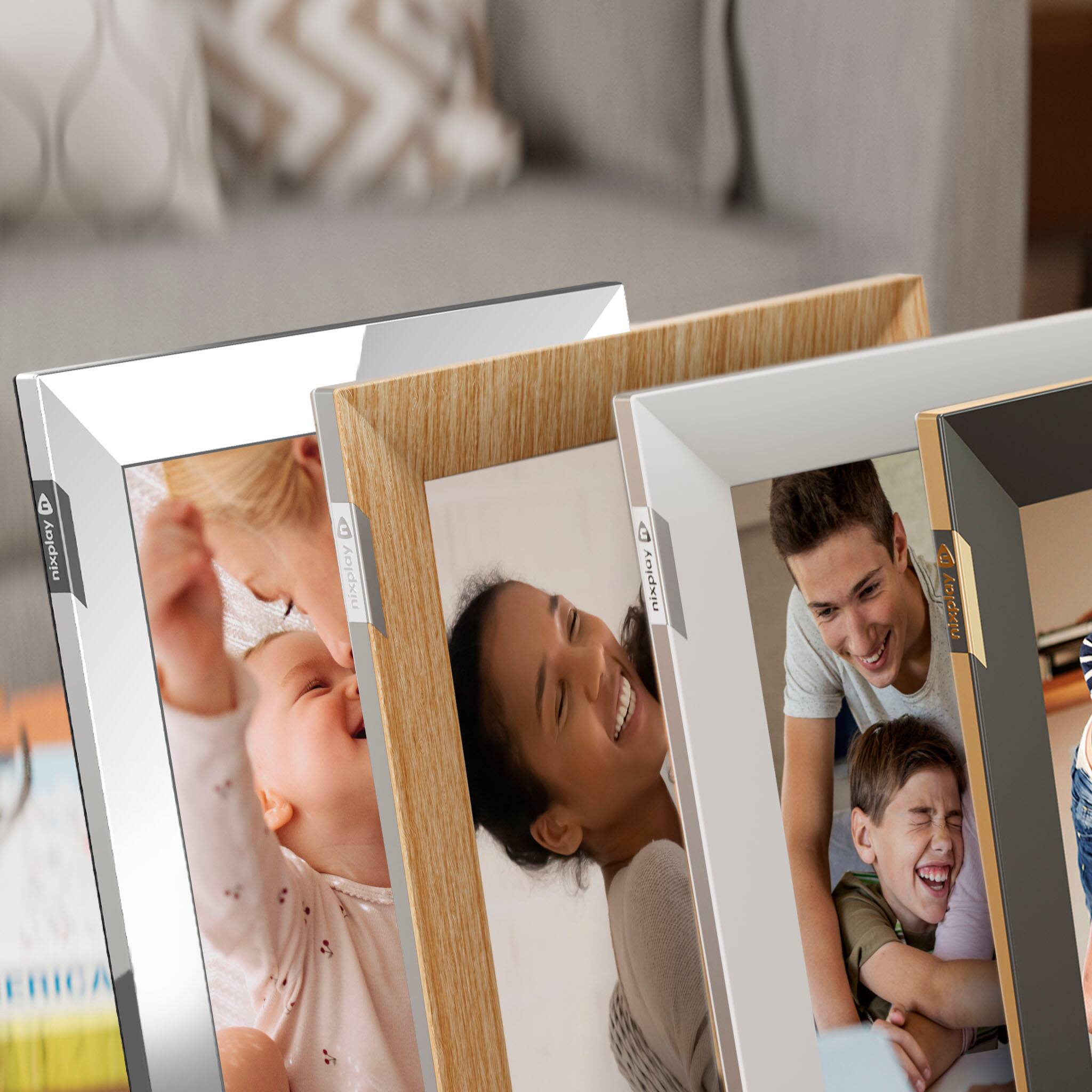 Alt View 15. Nixplay - W10K Touch 10.1-inch LCD Smart Digital Photo Frame - Polished Steel.