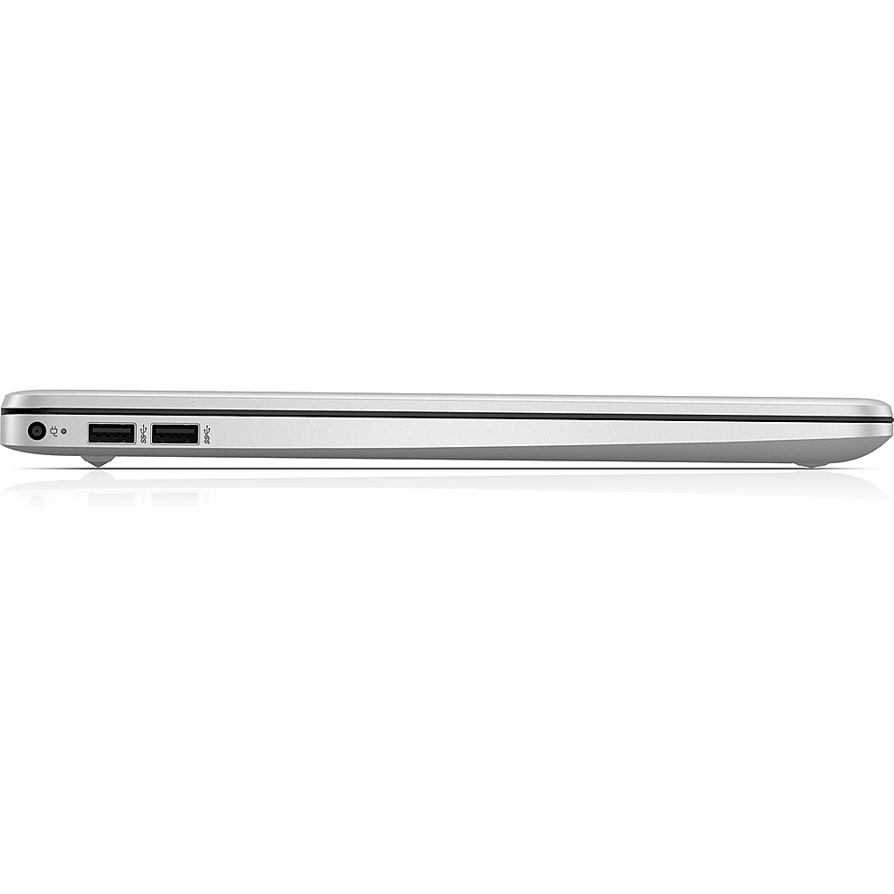 Left View: HP - 15.6" Laptop - AMD Ryzen 3 5300U - 8GB Memory - 256GB SSD - Natural silver
