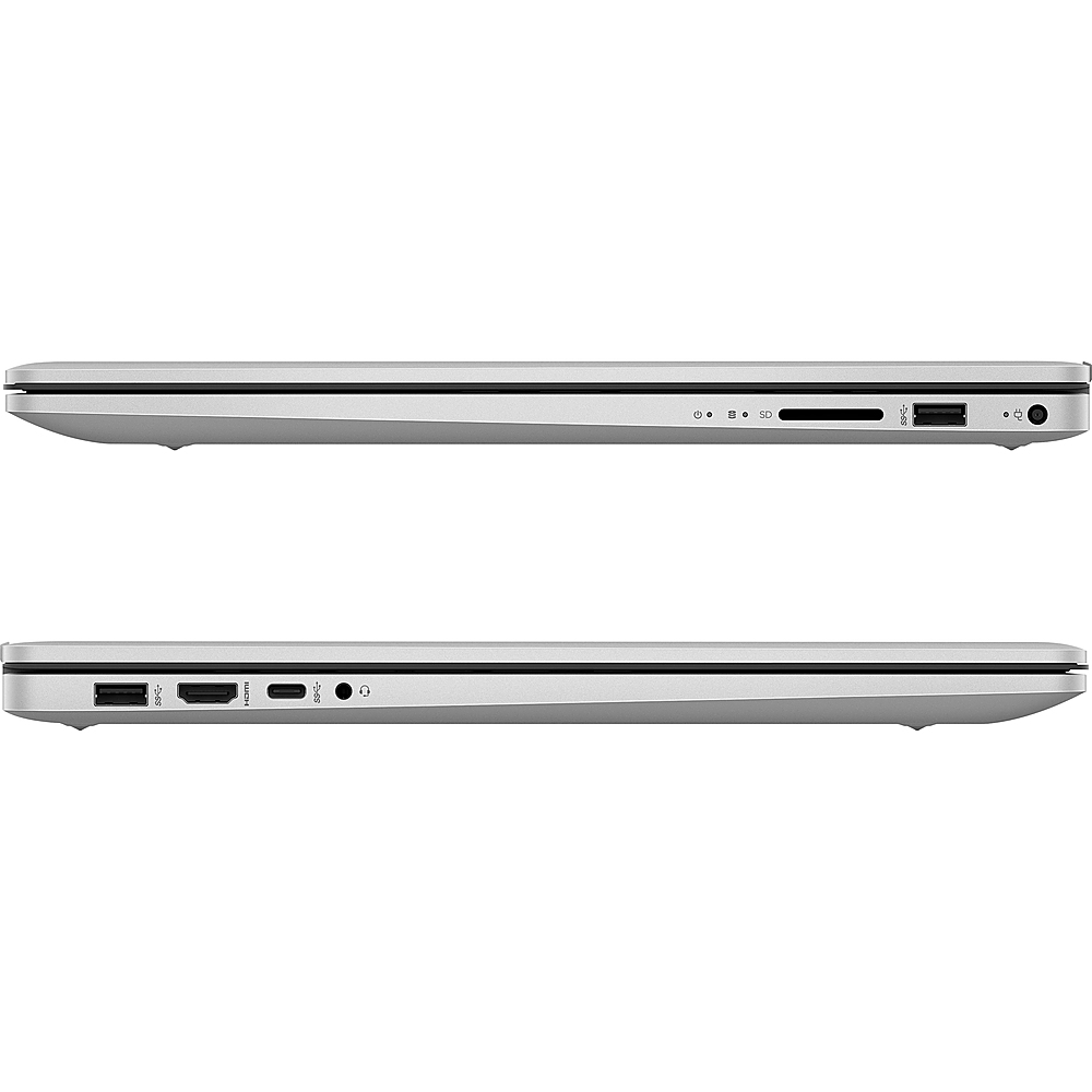 Angle View: HP - 17.3" Laptop - Intel Pentium Silver N5030 - 8GB Memory - 512GB SSD - Natural silver