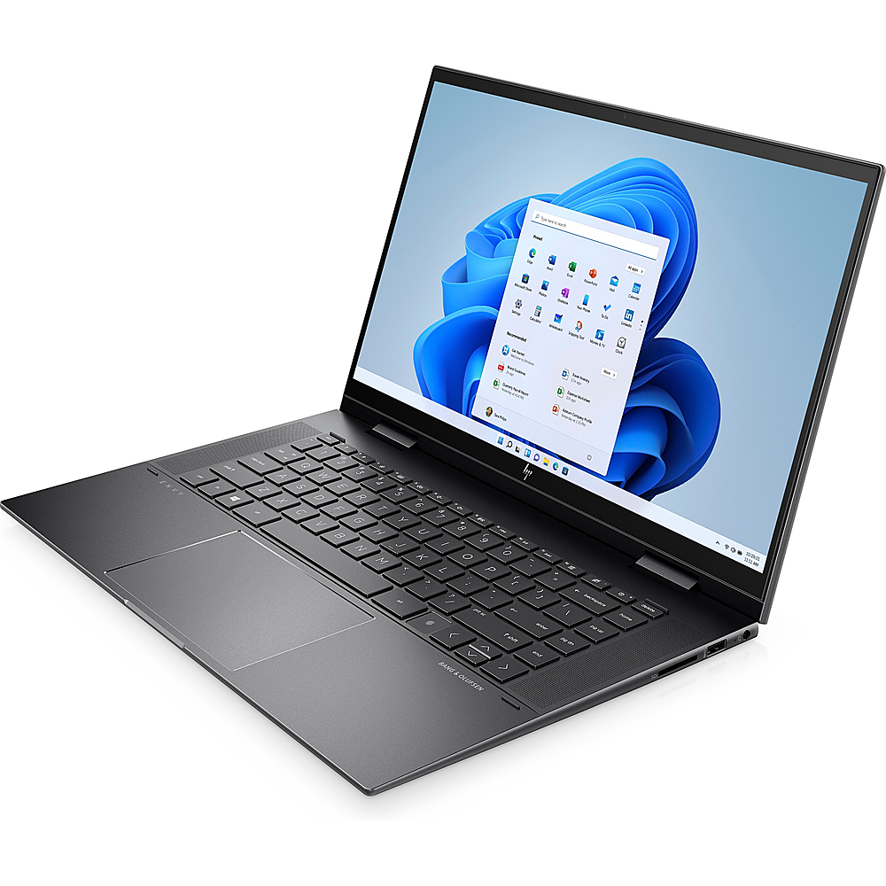 Angle View: HP - ENVY x360 2-in-1 15.6" Touch-Screen Laptop - AMD Ryzen 5 5625U - 8GB Memory - 512GB SSD - Nightfall black