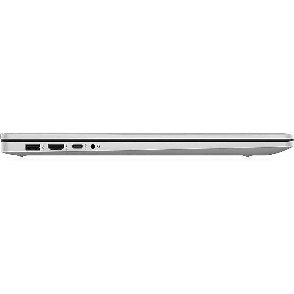Left View: HP - 17.3" Laptop - AMD Ryzen 3 5300U - 4GB Memory - 256GB SSD - Natural silver