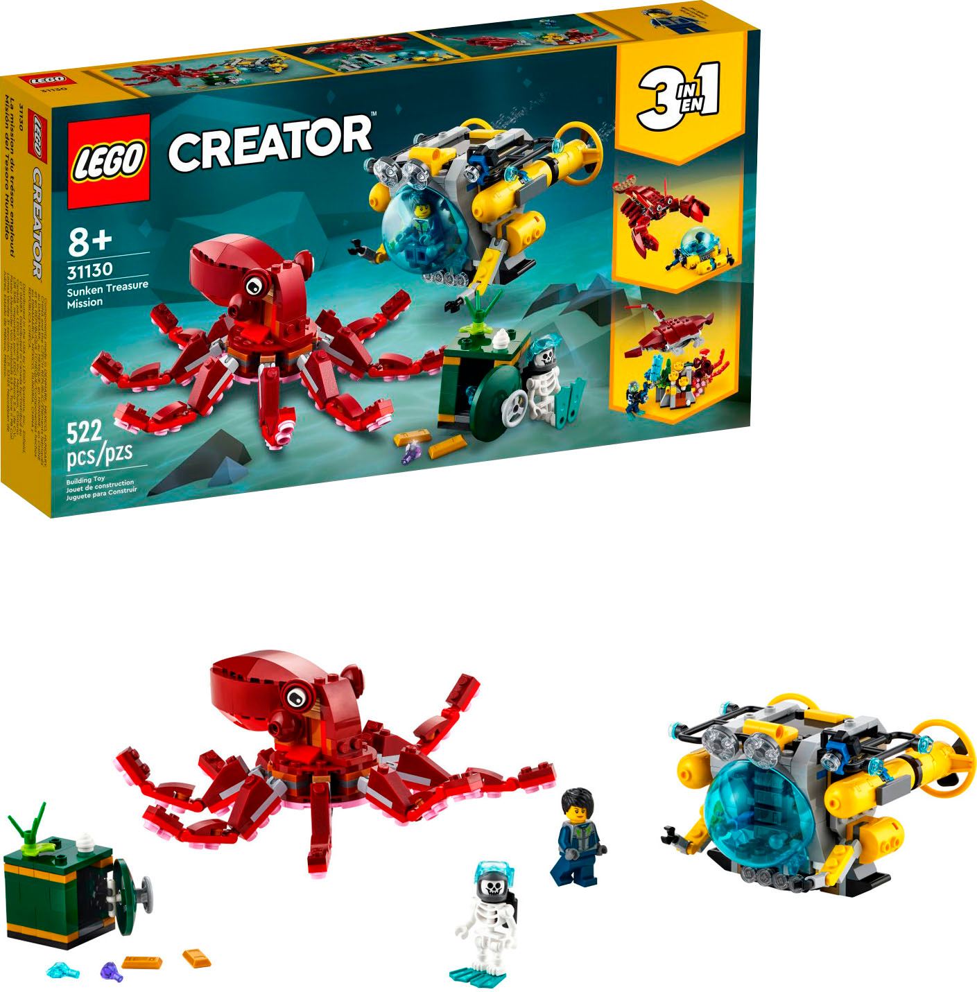 kandidatskole retort skrige LEGO Creator Sunken Treasure Mission 31130 6379827 - Best Buy