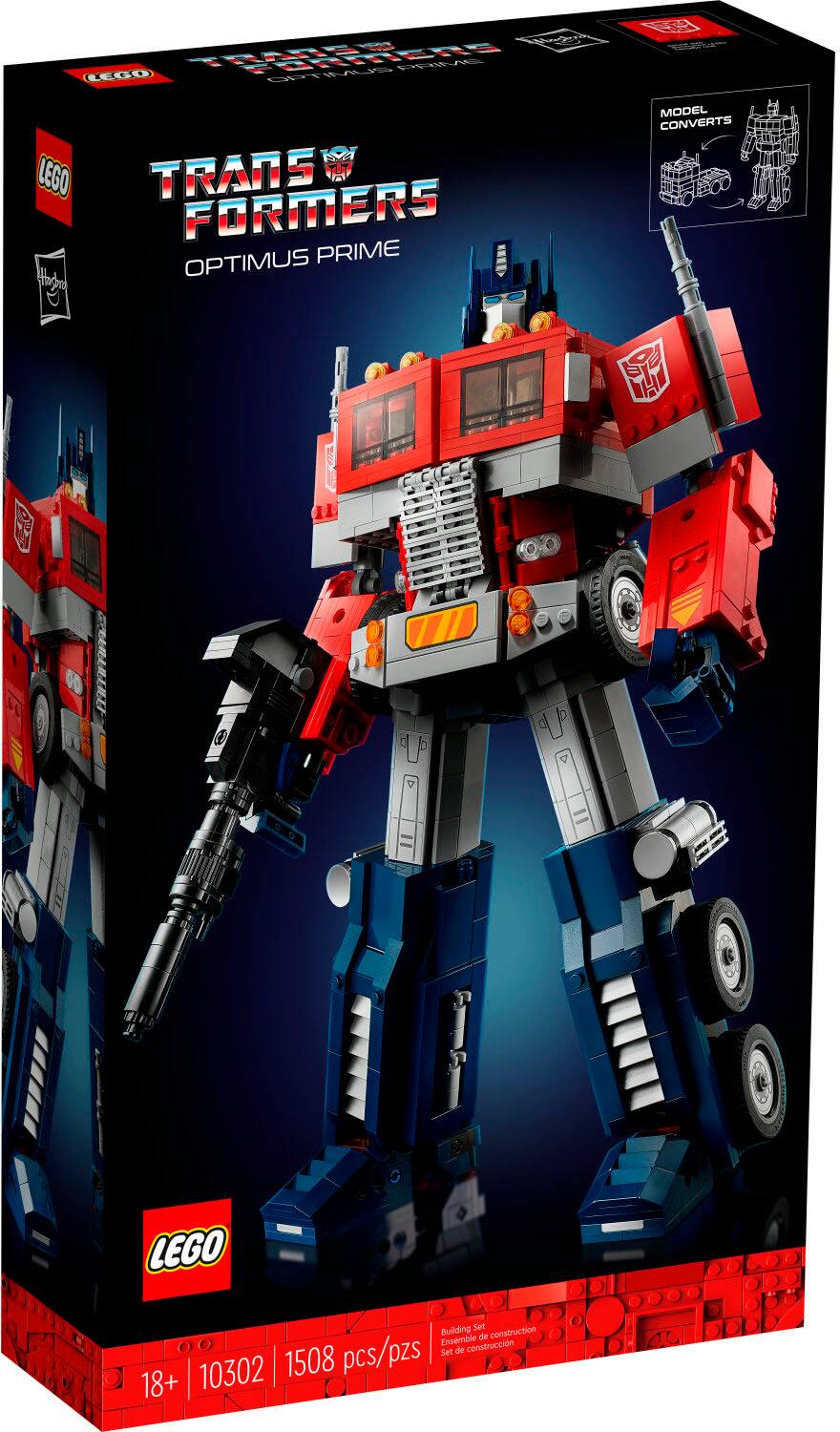 Left. LEGO - Optimus Prime 10302.