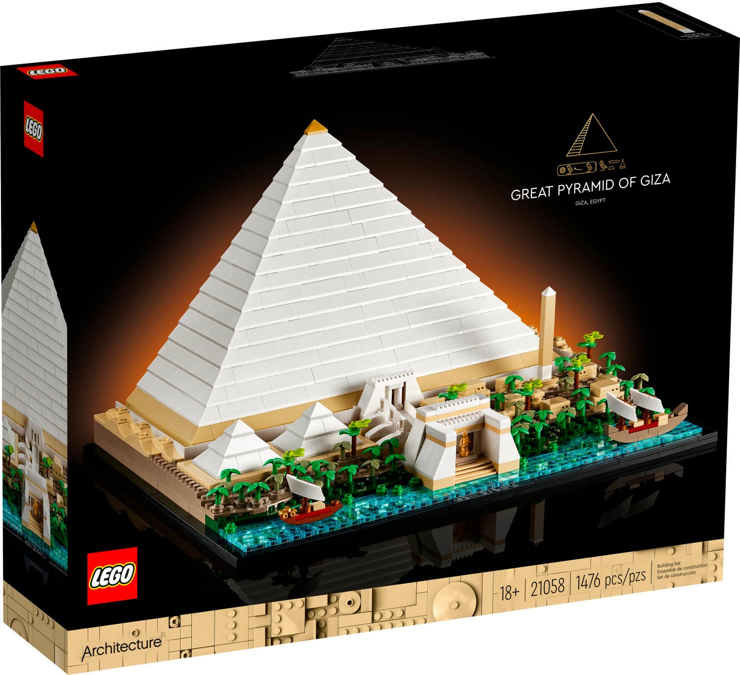 Left. LEGO - Architecture Great Pyramid of Giza 21058.