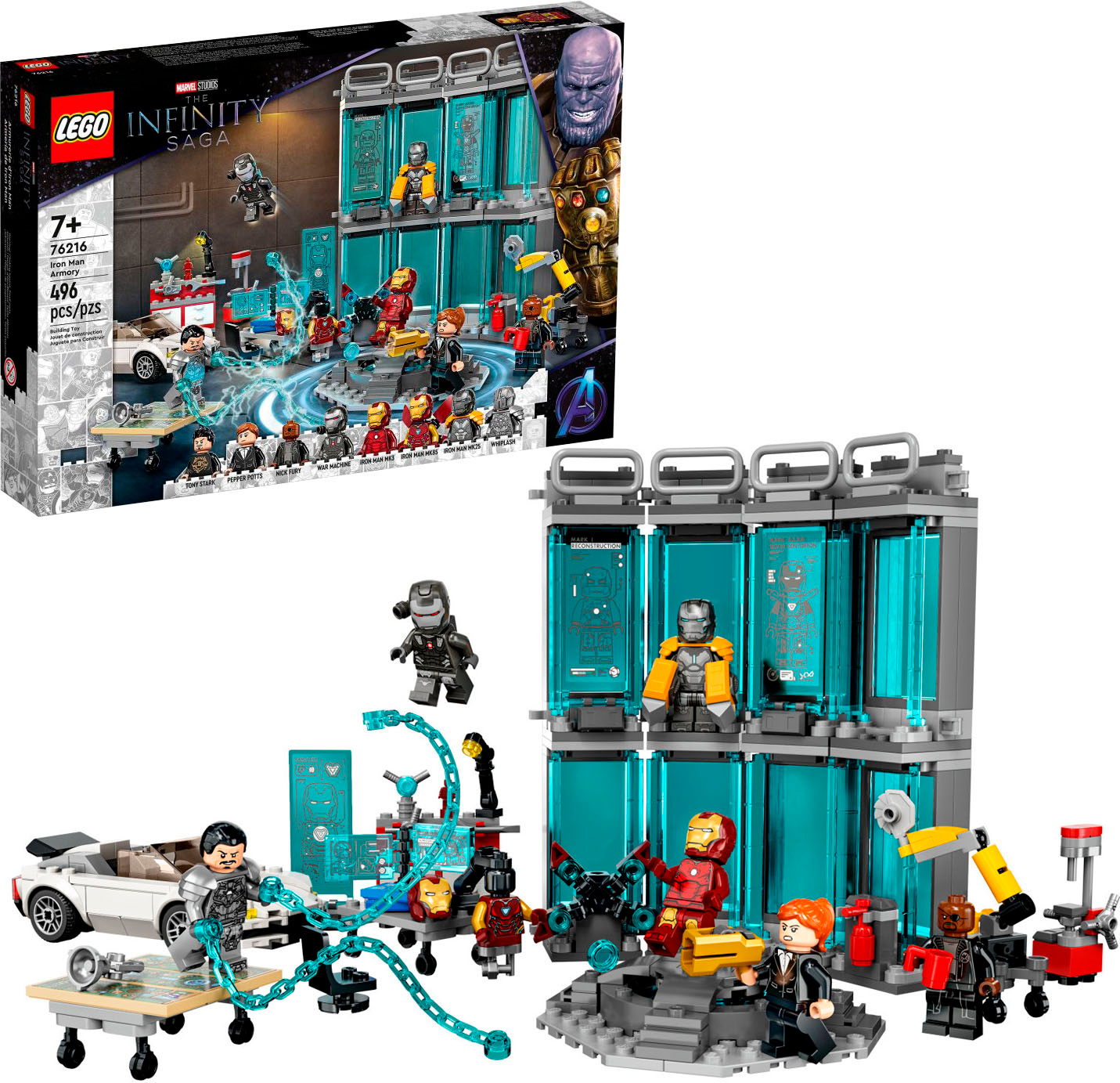 Trots Kameraad smaak LEGO Marvel Iron Man Armory 76216 6378956 - Best Buy