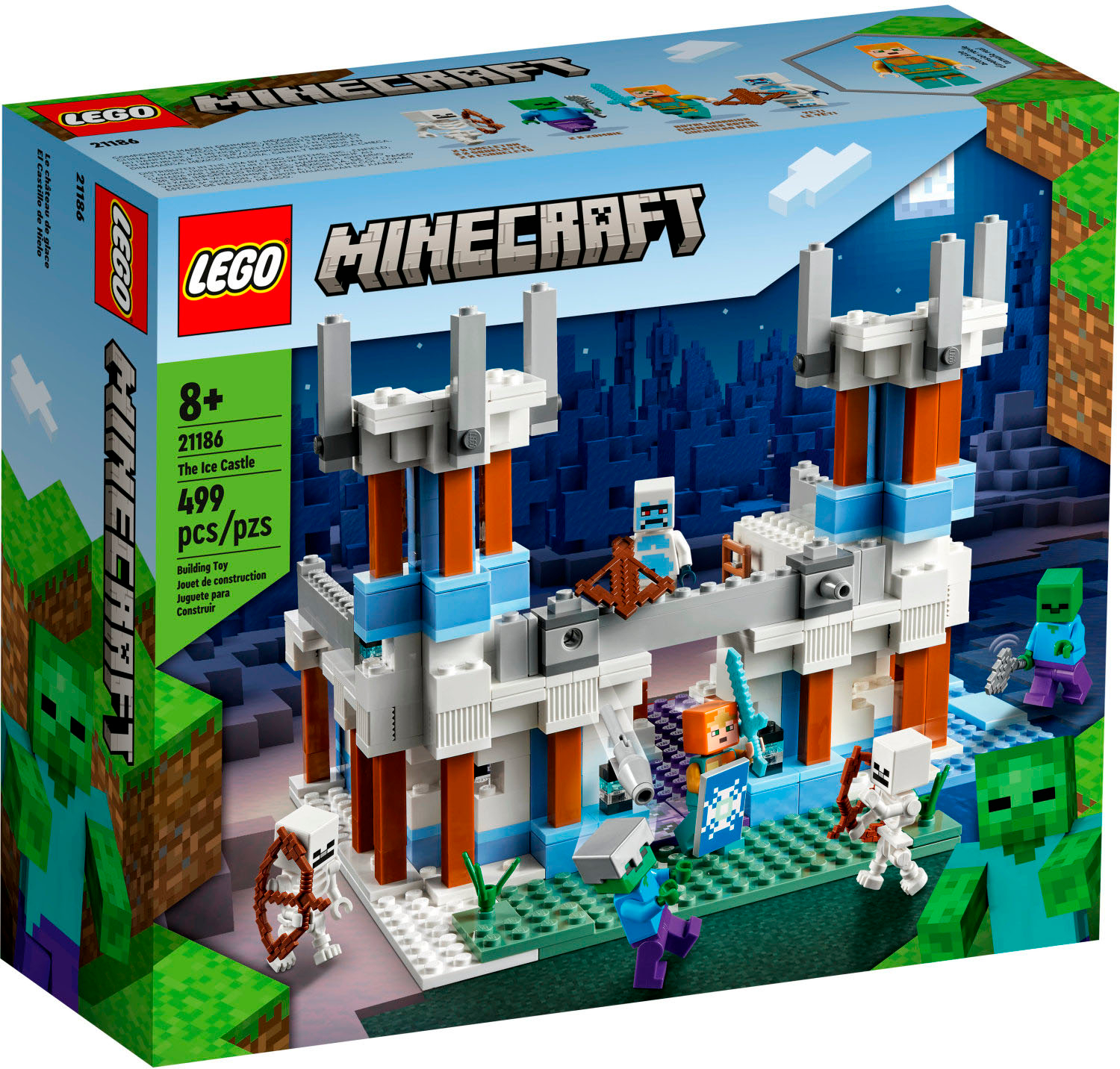 bedstemor Termisk kaptajn LEGO Minecraft The Ice Castle 21186 6379576 - Best Buy