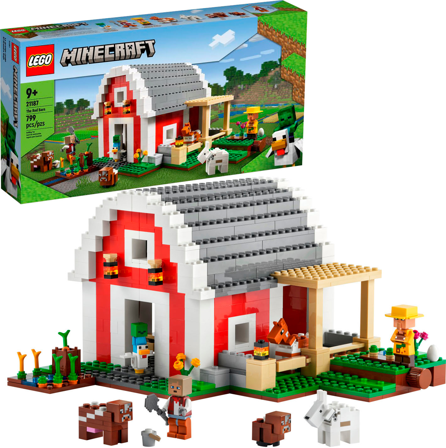 lettelse Gå tilbage nyse LEGO Minecraft The Red Barn 21187 6379578 - Best Buy