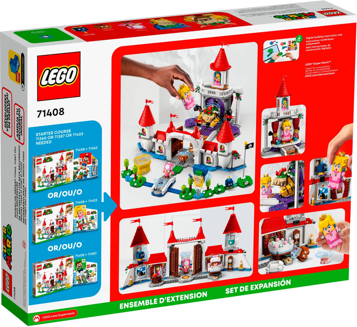 Alt View 11. LEGO - Super Mario Peach’s Castle Expansion Set 71408.