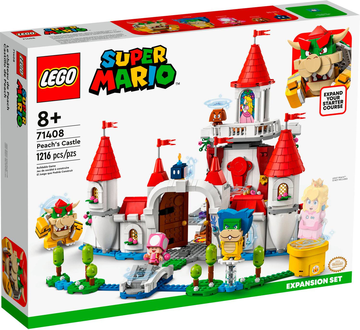 Left. LEGO - Super Mario Peach’s Castle Expansion Set 71408.