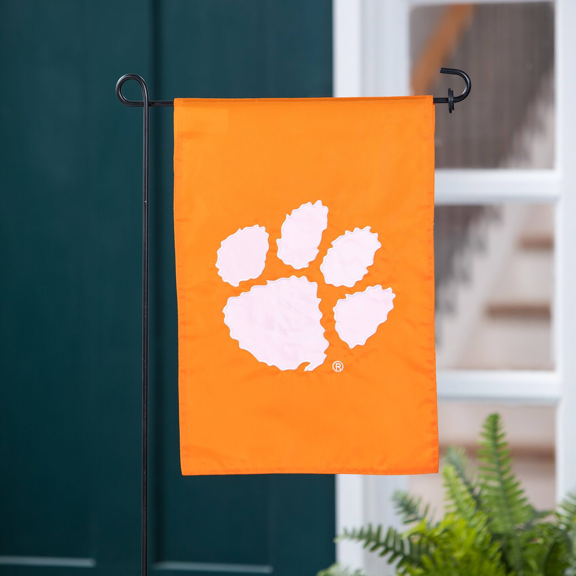 Alt View 1. Evergreen Enterprises - Clemson Tigers 12.5" x 18" Double-Sided Garden Flag - Multicolor.