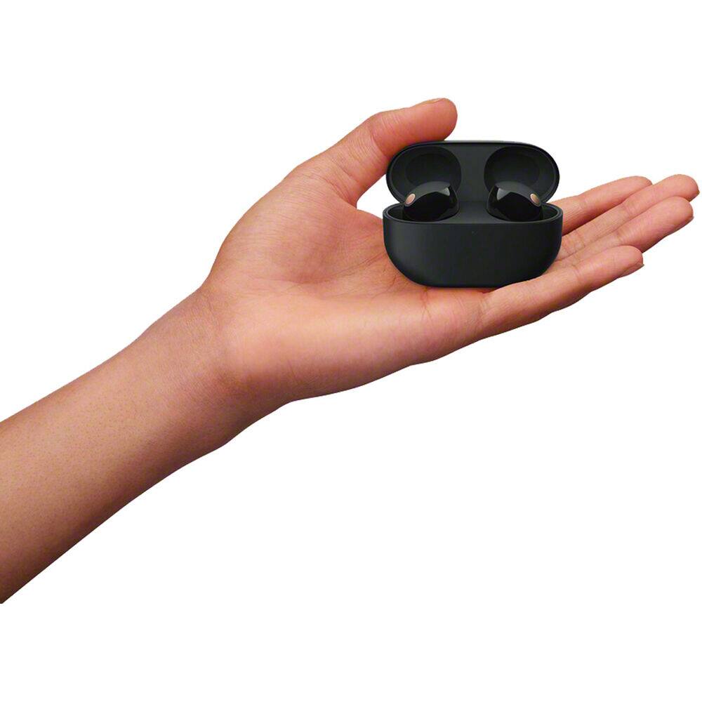 Alt View 6. Sony - WF-1000XM5 Noise Canceling Truly Wireless Earbuds (Black) + 2 Year Extended Warranty Bundle.