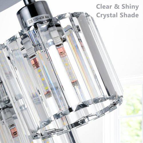 110V-40W Max E26 Clear & Shiny Crystal Shade