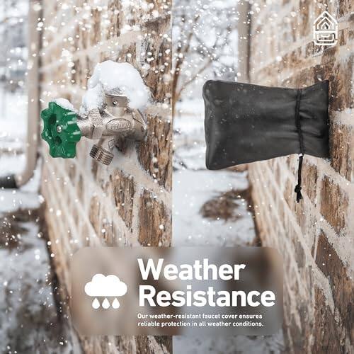 Weather Resistance  
Our weather-resistant faucet cover ensures reliable protection in all weather conditions.