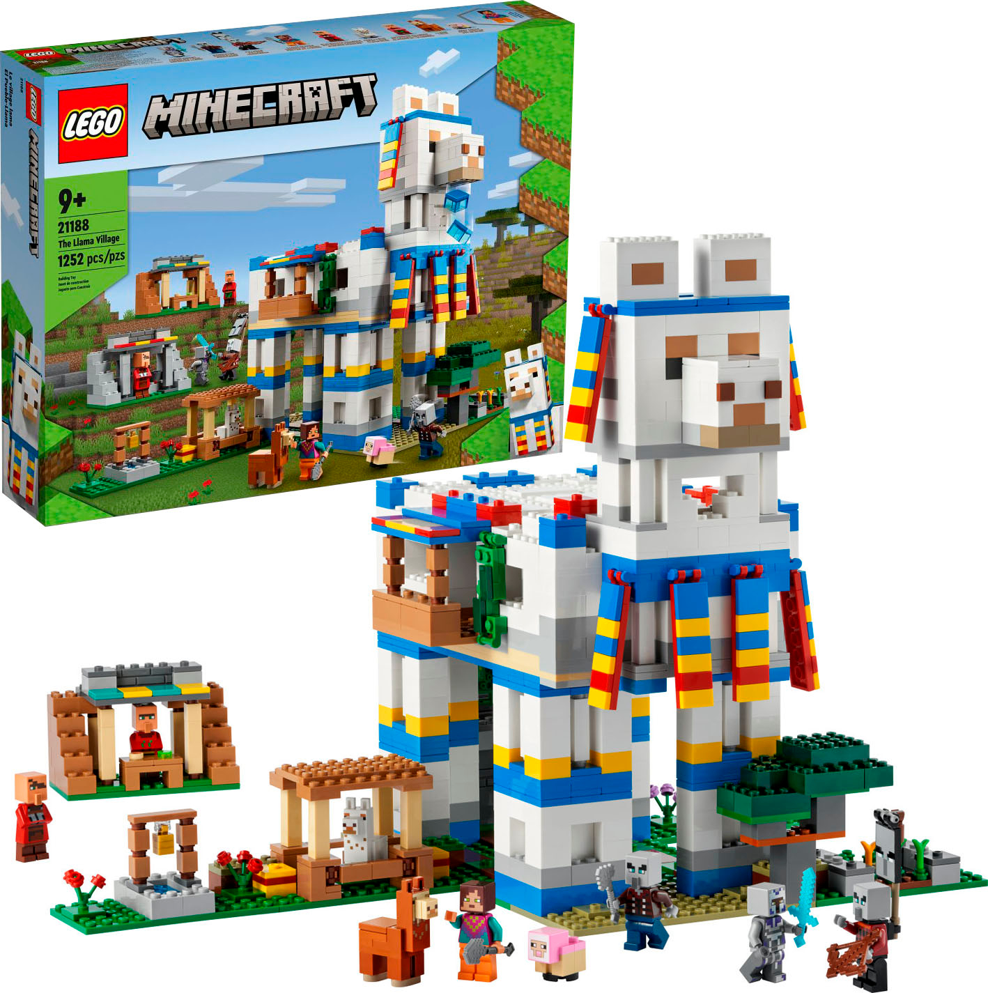 Spole tilbage tema fond LEGO Minecraft The Llama Village 21188 6379582 - Best Buy
