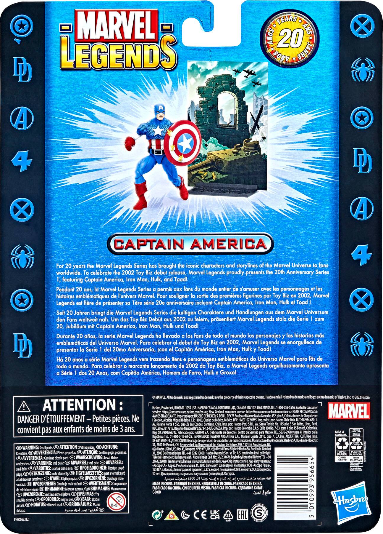 Alt View 11. Marvel - Legends Series 1 Captain America.