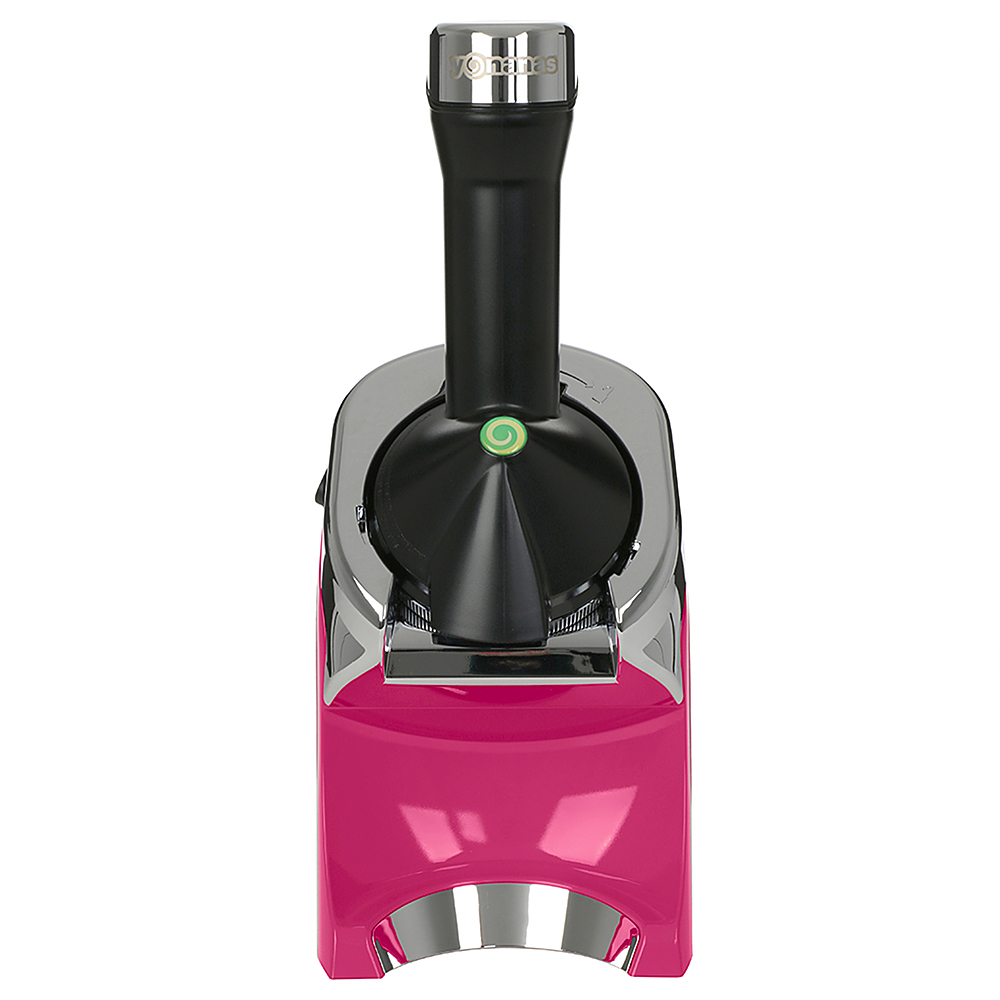 Angle View: Yonanas - Deluxe Vegan Non-Dairy Frozen Fruit Soft Serve Dessert Maker, Includes 75 Recipes, 200 Watts - Pink
