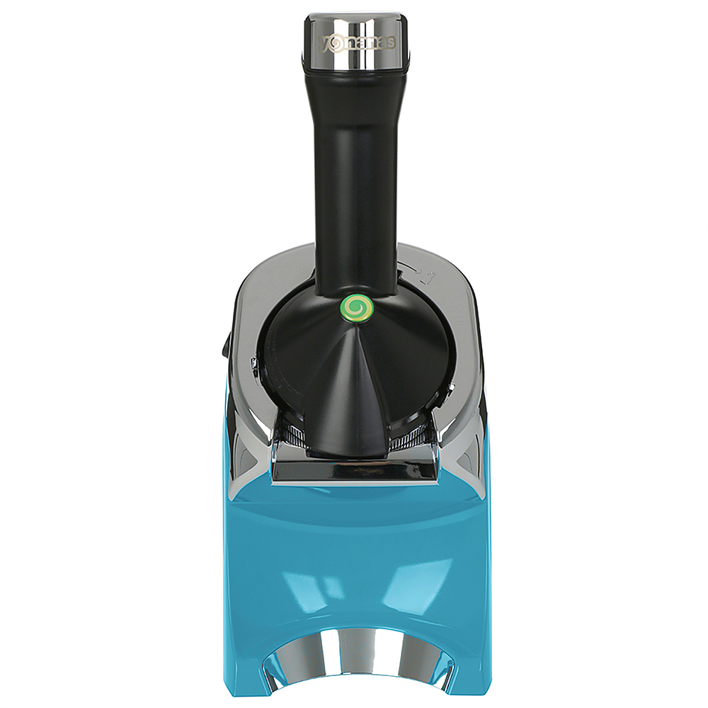 Angle View: Yonanas - Deluxe Vegan Non-Dairy Frozen Fruit Soft Serve Dessert Maker, Includes 75 Recipes, 200 Watts - Teal