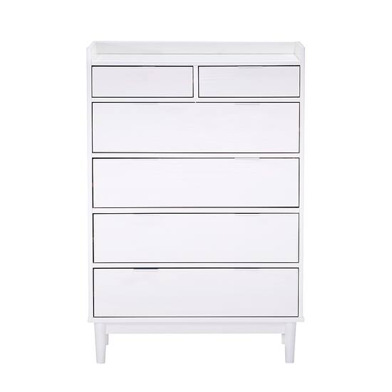 Modern 6 online drawer dresser white