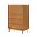 Angle. Walker Edison - Mid Century Modern Solid Wood Tray-Top 6-Drawer Dresser - Caramel.