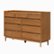 Angle Zoom. Walker Edison - Mid Century Modern Solid Wood Tray-Top 9-Drawer Dresser - Caramel.