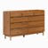 Left Zoom. Walker Edison - Mid Century Modern Solid Wood Tray-Top 9-Drawer Dresser - Caramel.