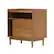 Angle. Walker Edison - 25" Mid Century Modern Solid Wood Tray-Top Nightstand - Caramel.