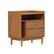 Left. Walker Edison - 25" Mid Century Modern Solid Wood Tray-Top Nightstand - Caramel.