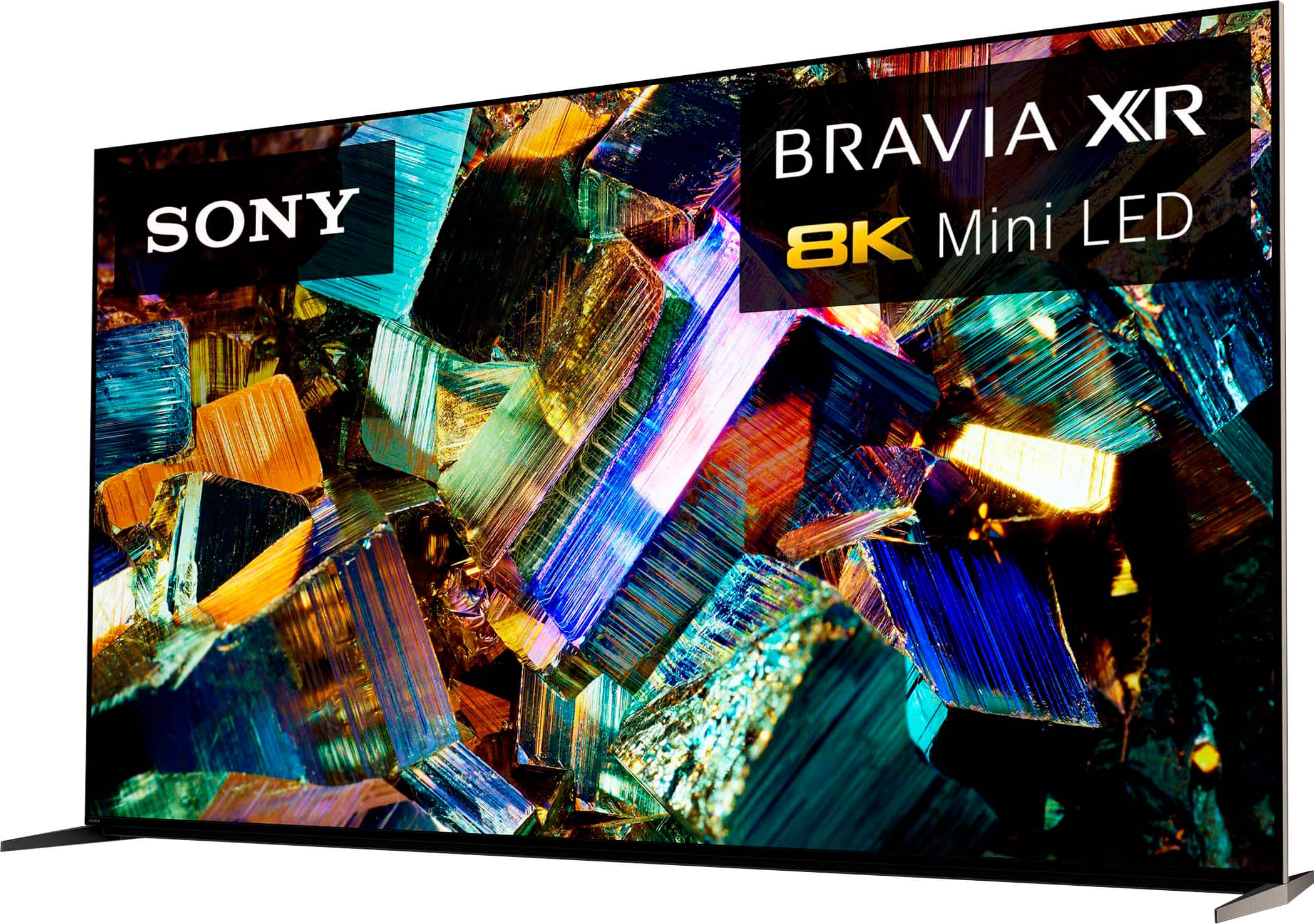 Angle. Sony - 75" Class BRAVIA XR Z9K Mini-LED 8K Smart Google TV - Black.