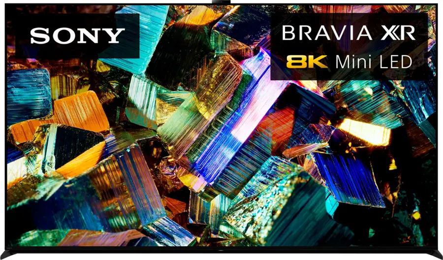 Front. Sony - 75" Class BRAVIA XR Z9K Mini-LED 8K Smart Google TV - Black.