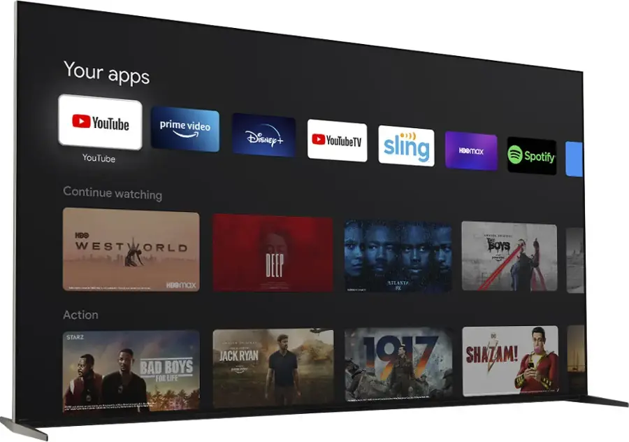 Alt View 24. Sony - 75" Class BRAVIA XR Z9K Mini-LED 8K Smart Google TV - Black.