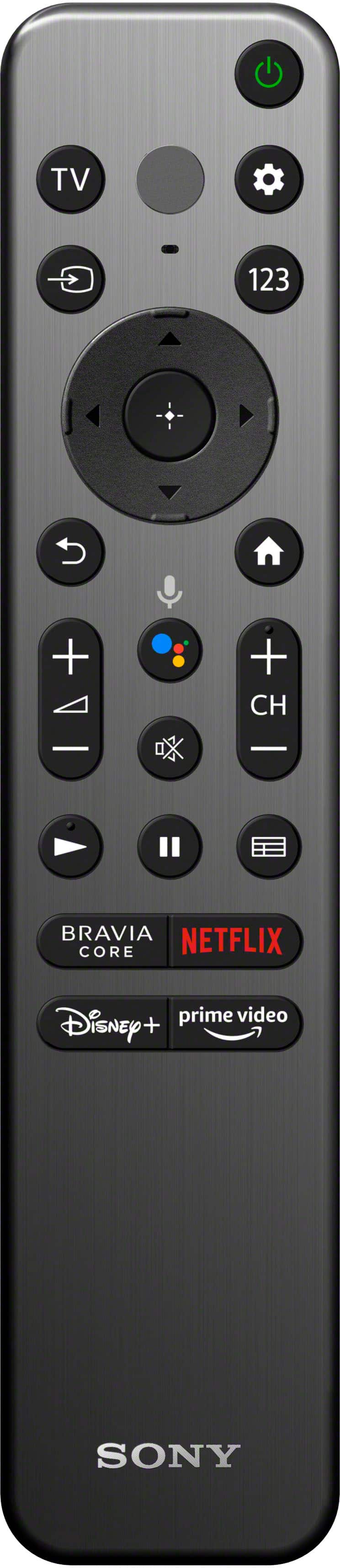 Remote Control. Sony - 75" Class BRAVIA XR Z9K Mini-LED 8K Smart Google TV - Black.
