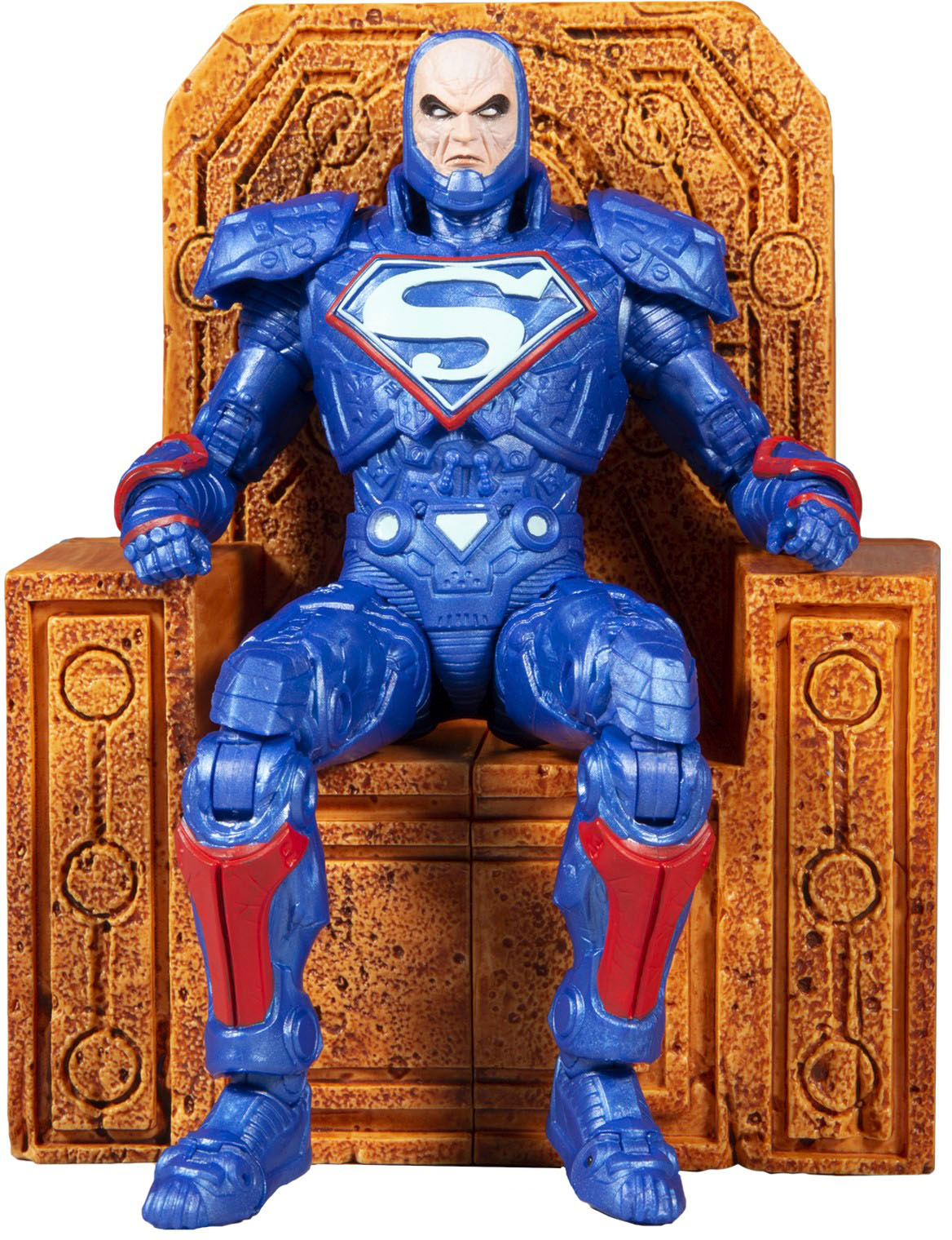 Customer Reviews Mcfarlane Toys Dc Multiverse 7 Lex Luthor In Power Suit Blue Suit W Throne 