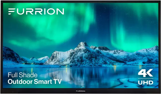 Front. Furrion - Aurora 50" Full Shade Smart 4K UHD LED Outdoor TV - Black.