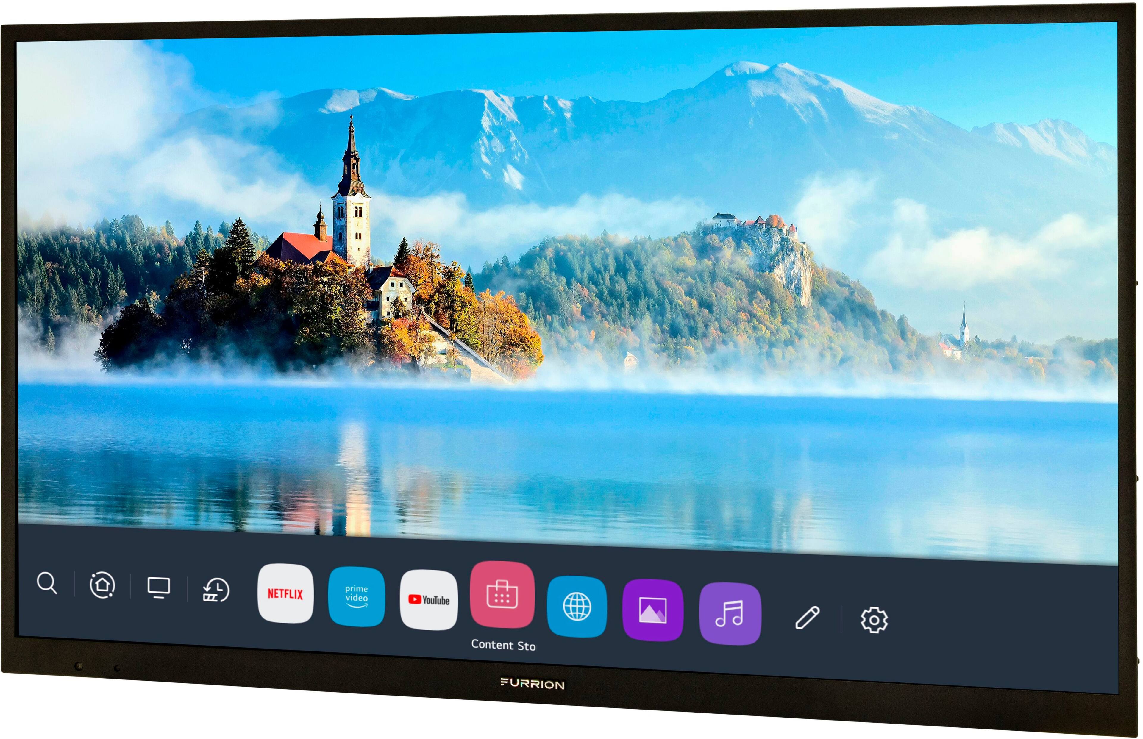 Left. Furrion - Aurora 50" Full Shade Smart 4K UHD LED Outdoor TV - Black.
