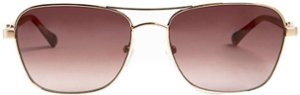 Bruno Magli - Playa-Unisex Full Rim Metal Aviator Sunglass Frame with Acetate Temples and a Spring Hinge - Gold Tortoise - Front_Zoom