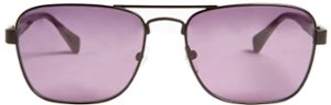 Bruno Magli - Sole-Unisex Full Rim Metal Aviator Sunglass Frame with Acetate Temples and a Spring Hinge - Black - Front_Zoom