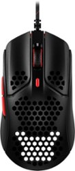 HyperX - Pulsefire Haste Lightweight Wired Optical Gaming Mouse with RGB Lighting - Black and red - Front_Zoom