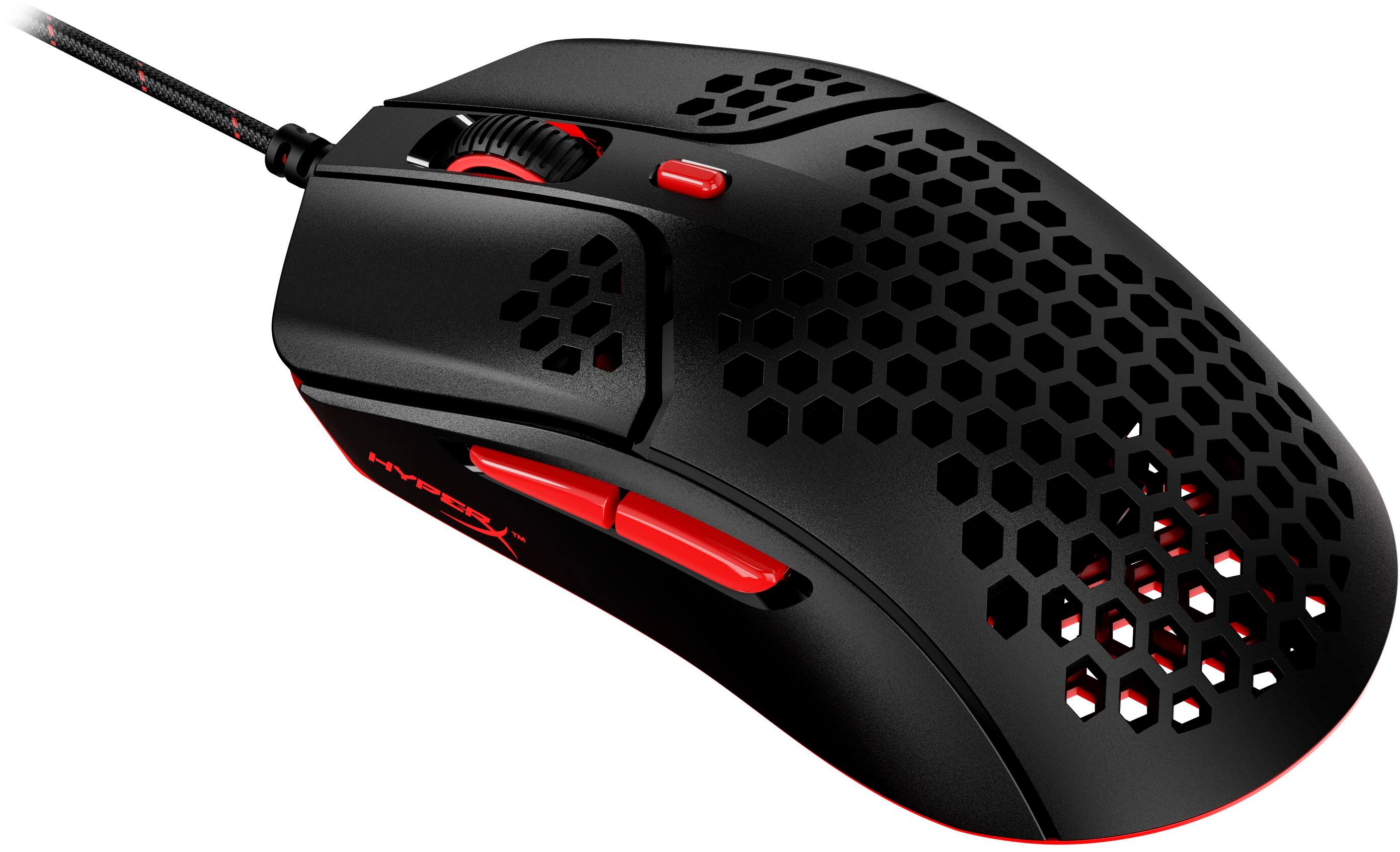 Alt View 11. HyperX - Pulsefire Haste Lightweight Wired Optical Gaming Mouse with RGB Lighting - Black/Red.