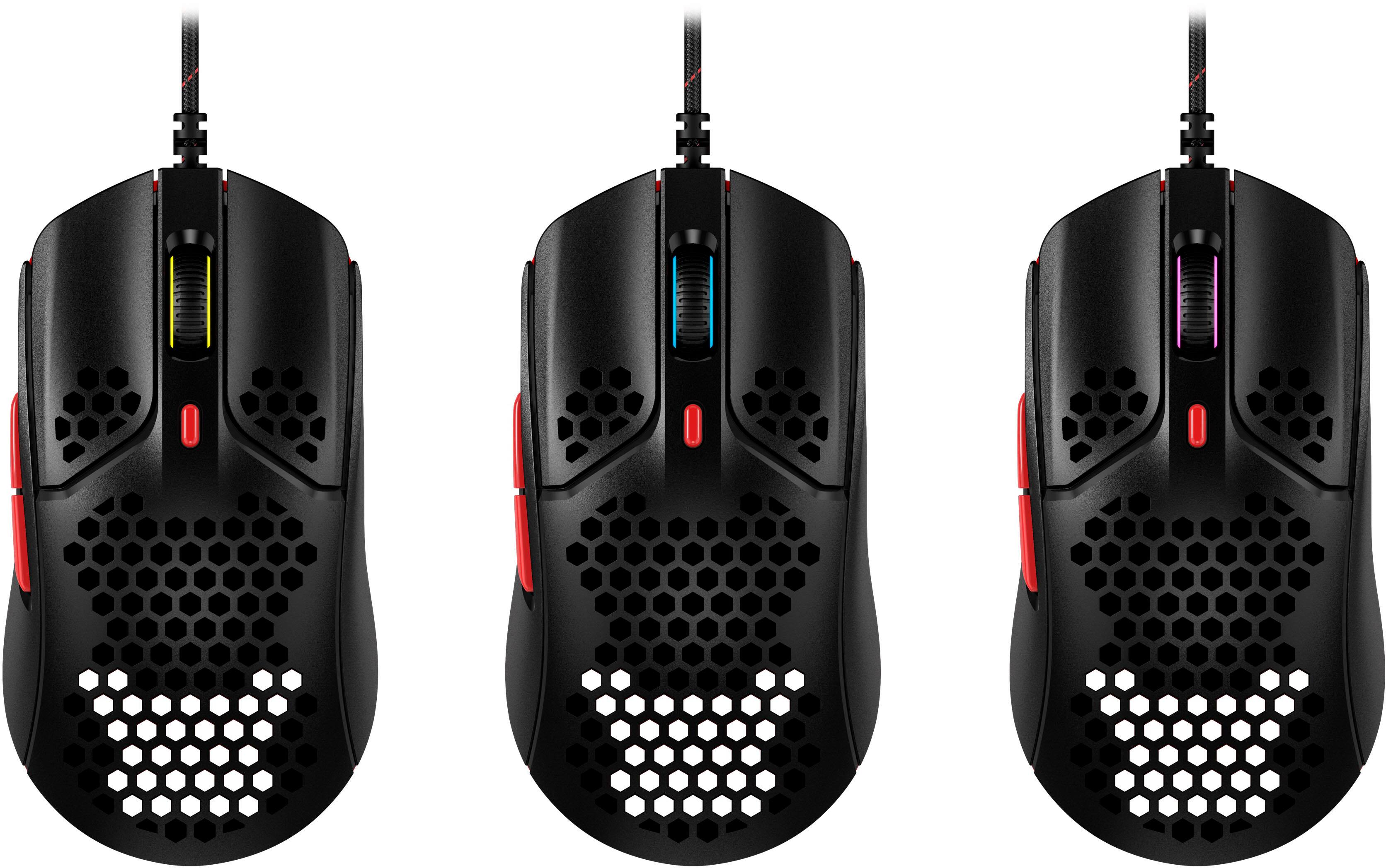 Alt View 13. HyperX - Pulsefire Haste Lightweight Wired Optical Gaming Mouse with RGB Lighting - Black/Red.