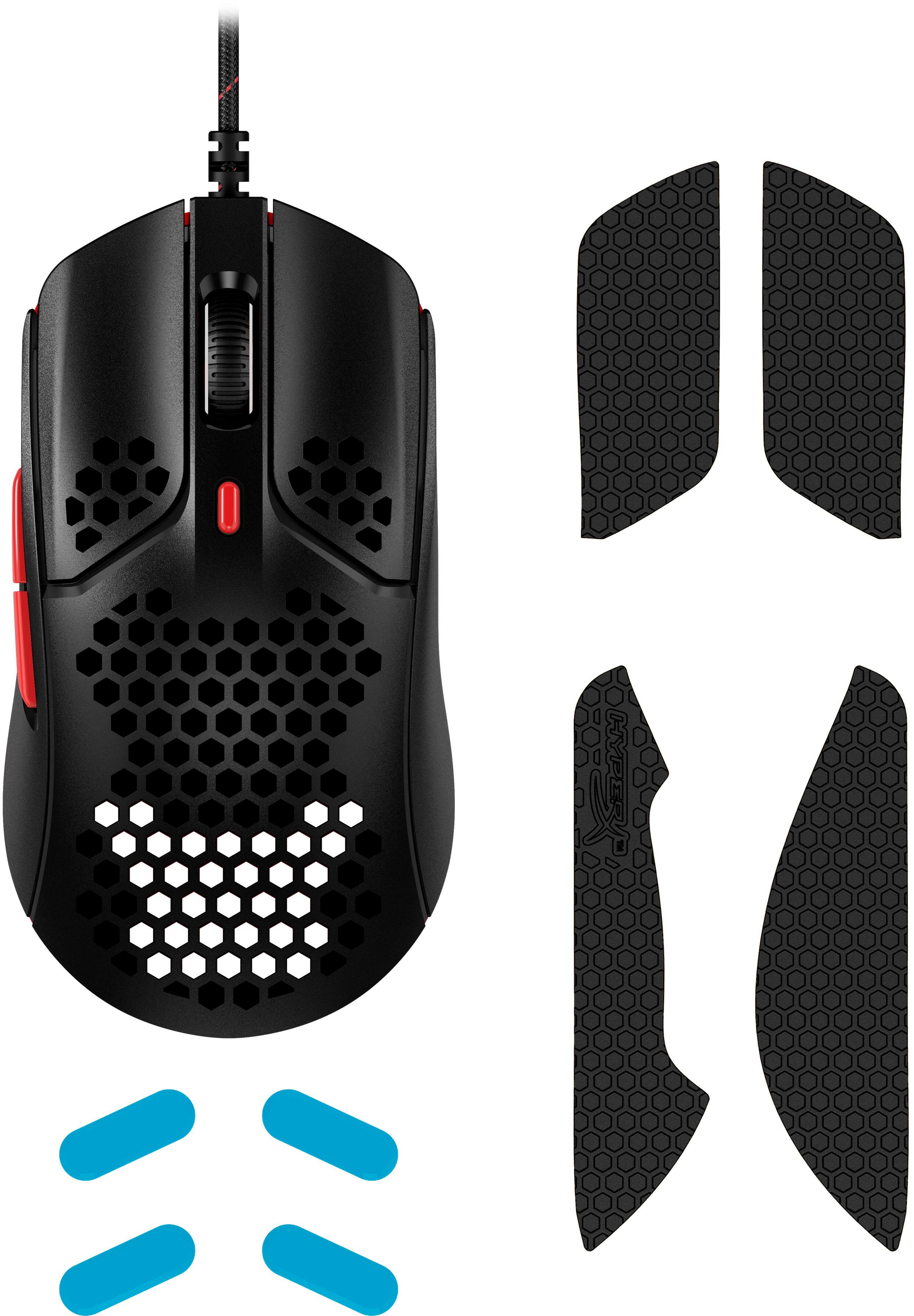 Alt View 14. HyperX - Pulsefire Haste Lightweight Wired Optical Gaming Mouse with RGB Lighting - Black/Red.