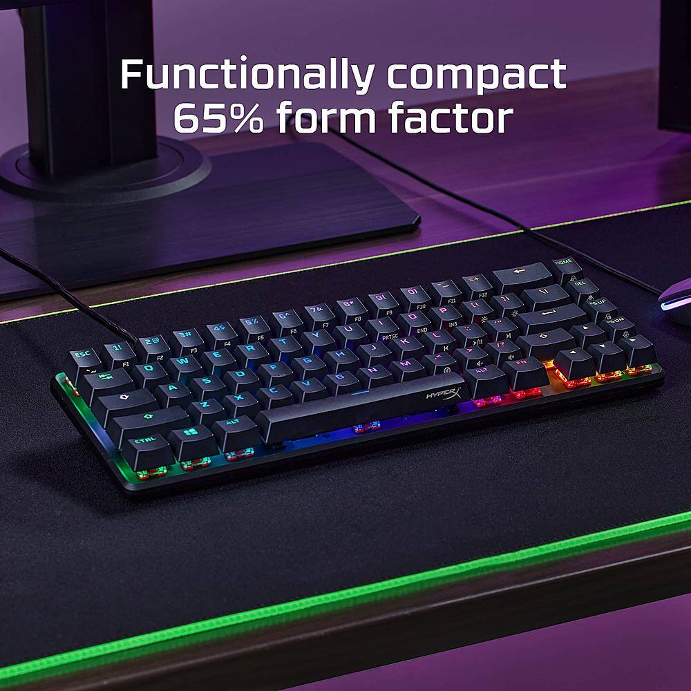 Functionally compact 65% form factor keyboard.