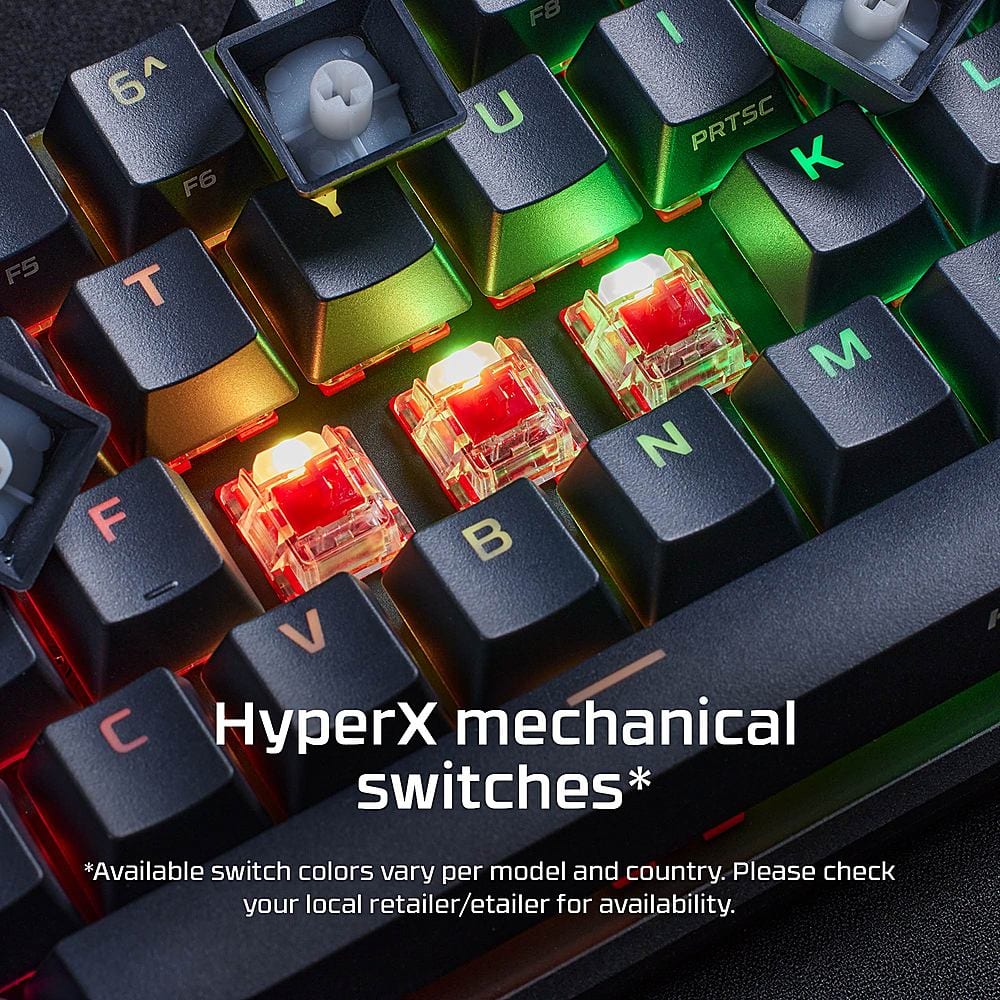 HyperX mechanical switches are available in various colors, depending on the model and country. To find the switch colors available in your area, please check with your local retailer or online store.