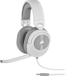 CORSAIR - HS55 STEREO Wired Gaming Headset for PC, Xbox Series X|S, Xbox One, PS5, and PS4 with Omni-Directional Microphone - White - Front_Zoom