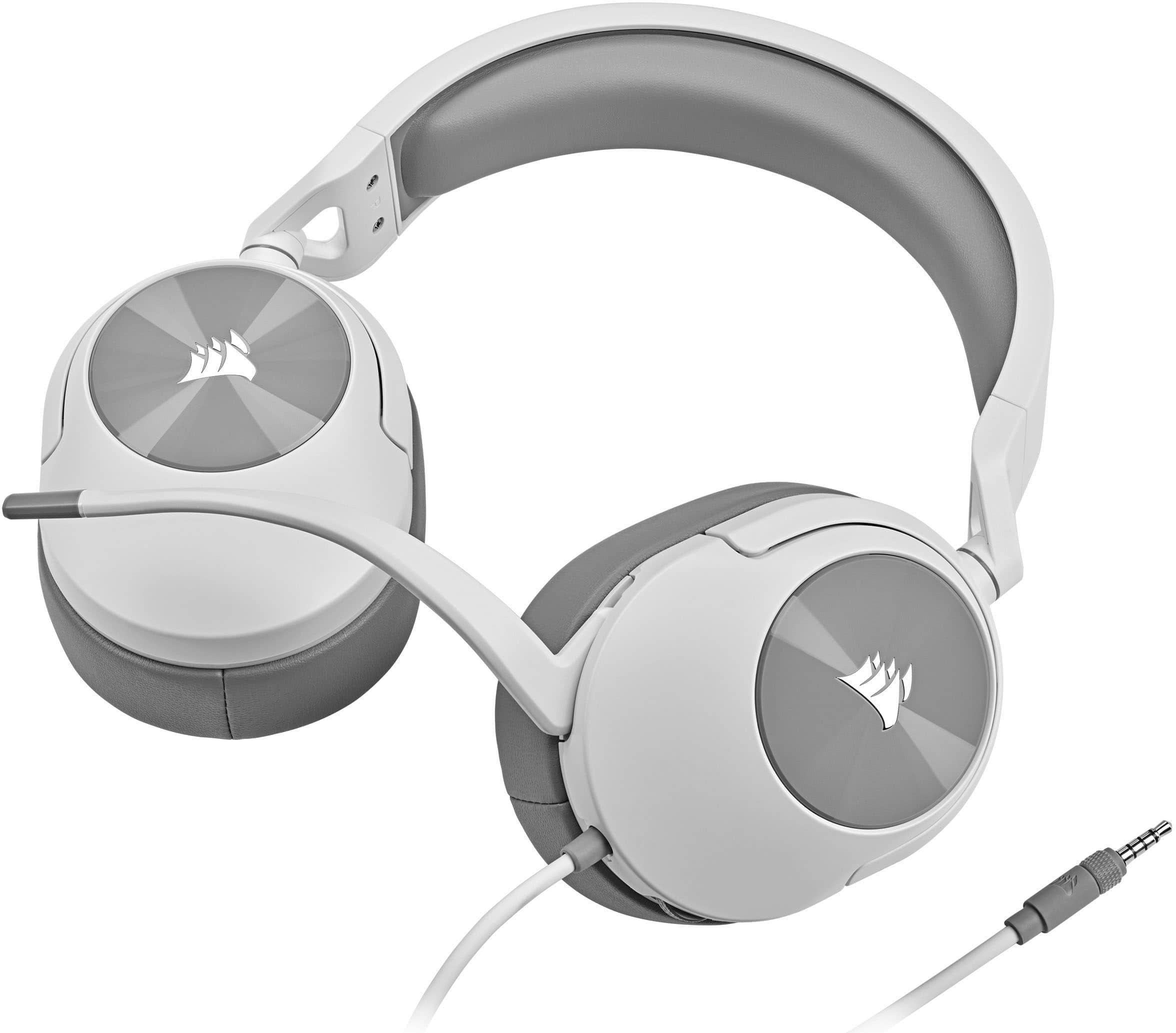 Alt View 11. CORSAIR - HS55 STEREO Wired Gaming Headset for PC, PS5, and PS4 - White.